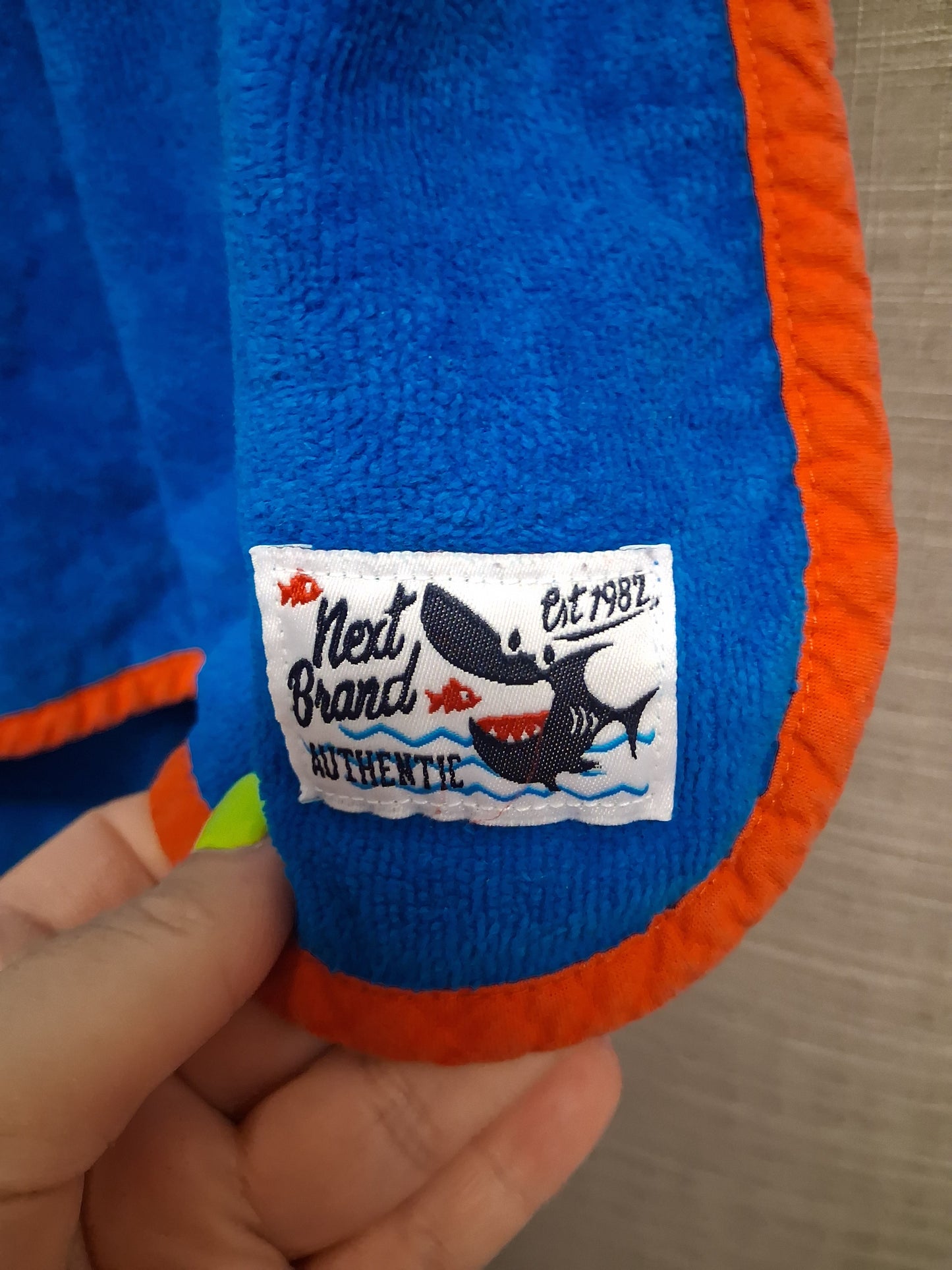 Next Shark Theme Hooded Towel Beach Holiday Age 9 months - 2 Years
