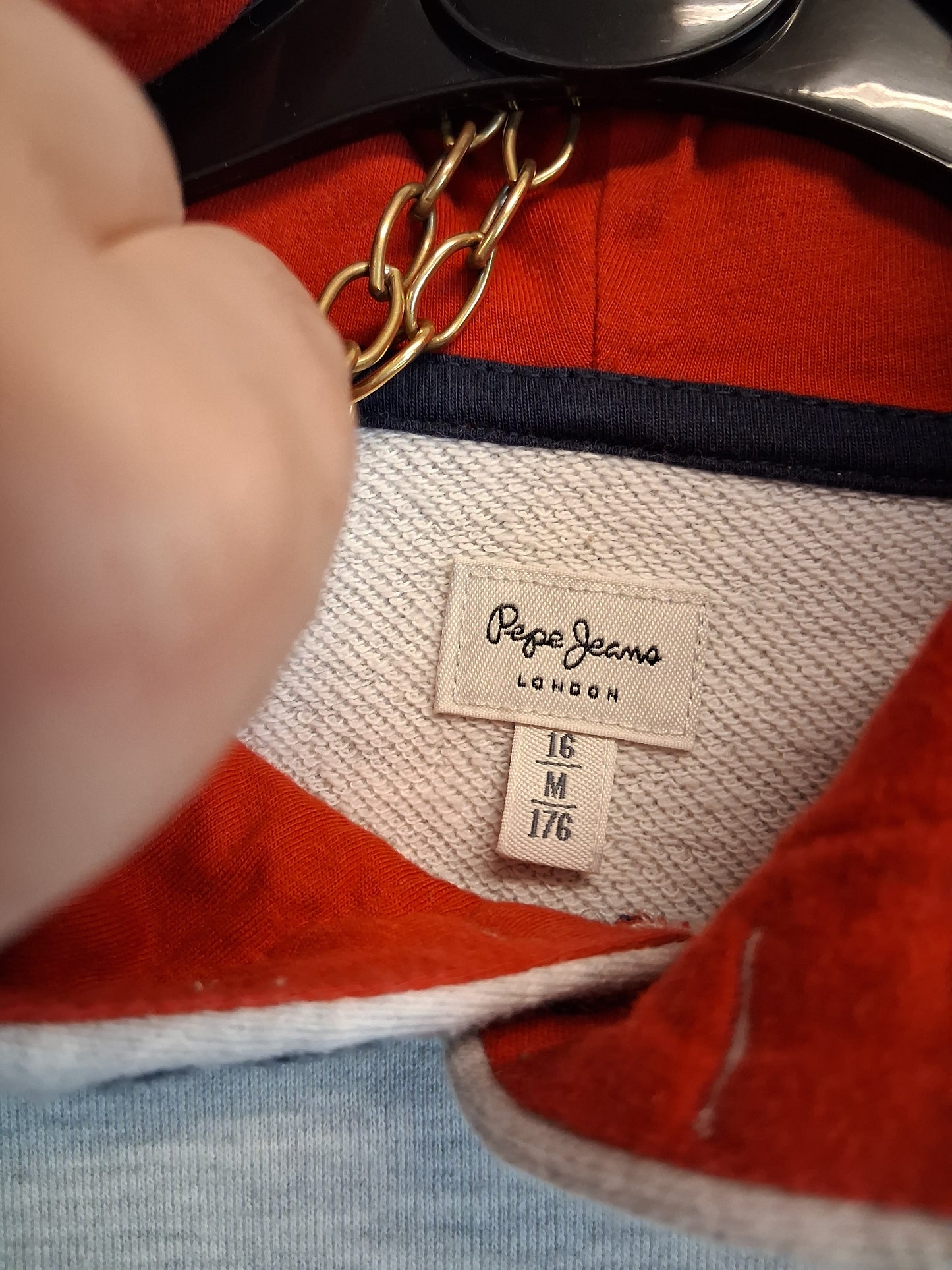 Pepe Jeans Girls Grey Jersey Hoodie Jumper Age 16 Years