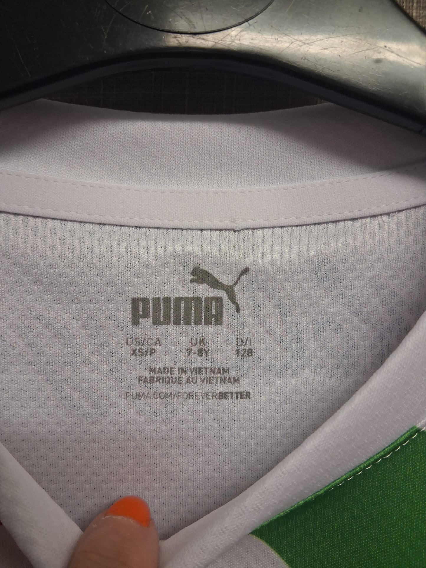 Puma Kellogs Football Shirt Boys Short Sleeve White Multicolour Age 7-8 Years
