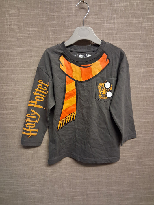 Harry Potter F&F Grey Long Sleeve Boys T-Shirt Age 3-4 Years