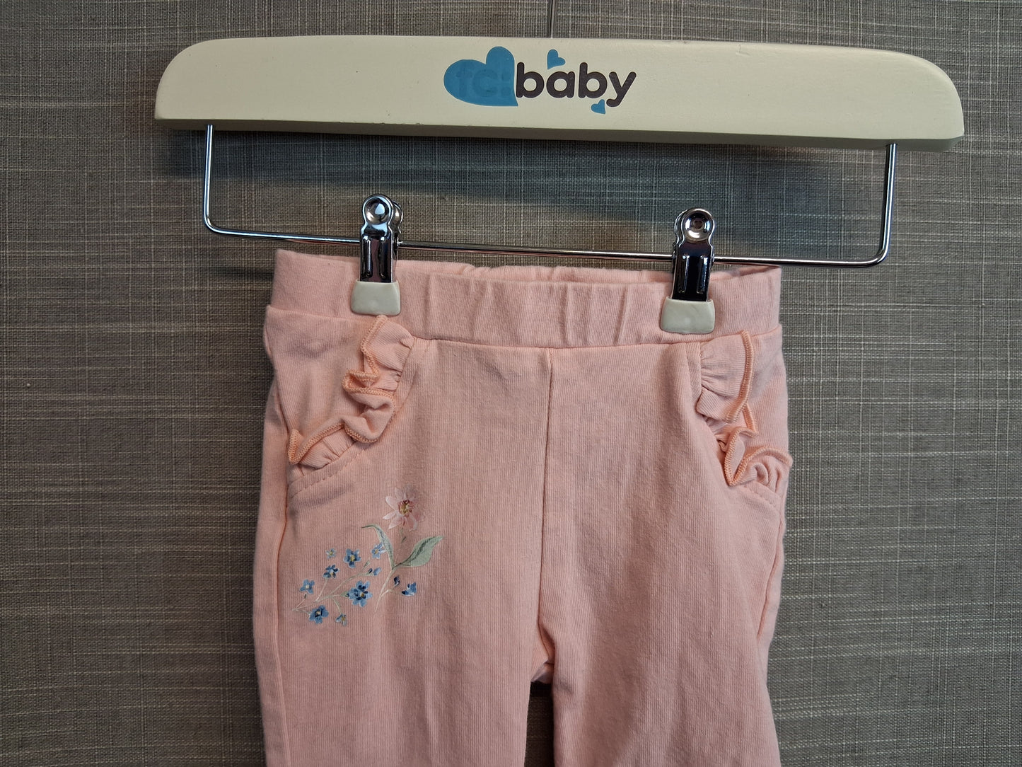 Nutmeg Girls Pink Leggings Age Tiny Baby Embroidered
