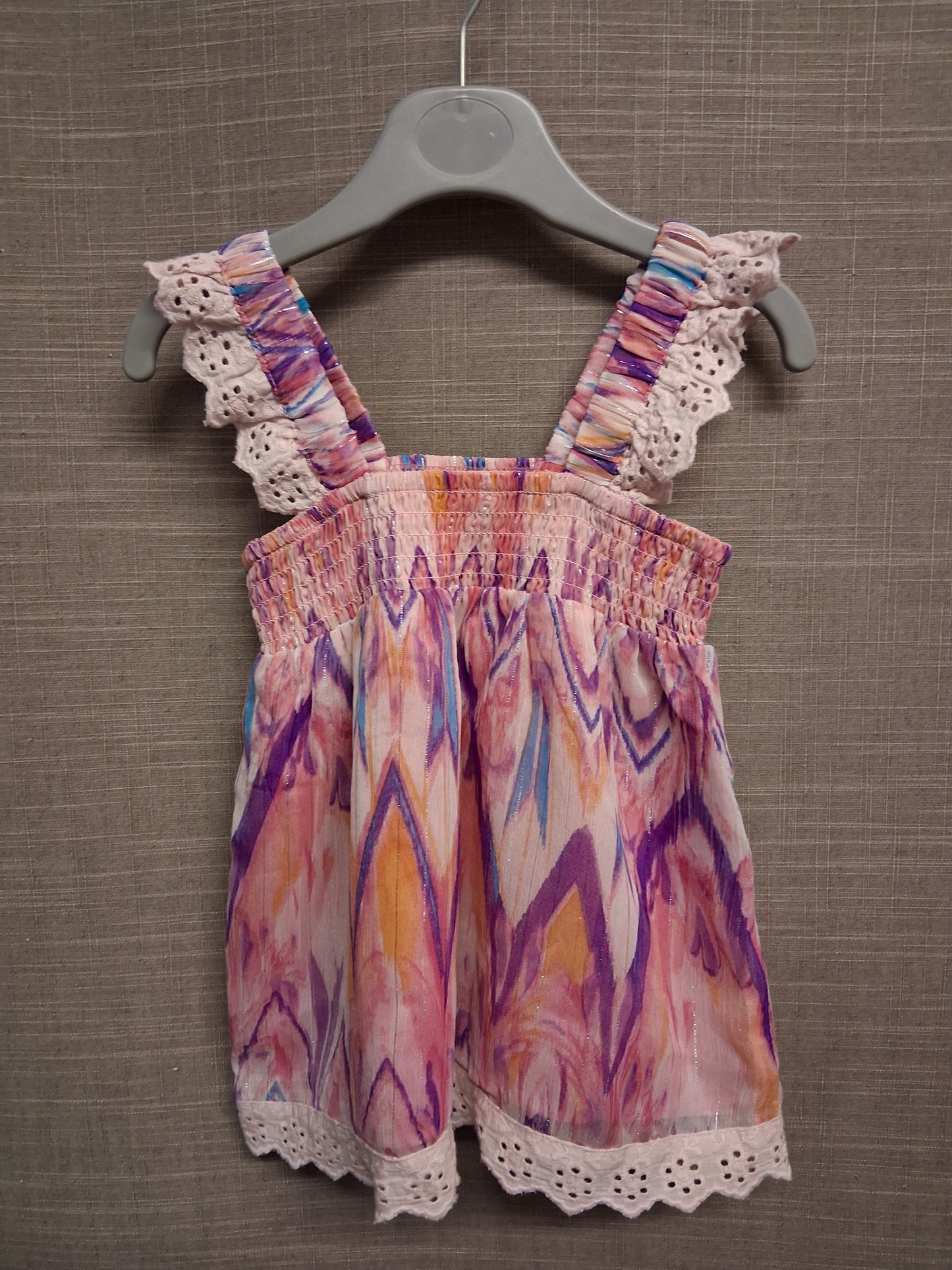 River Island Pink Multicolour Sleeveless A Line Dress Age 12-18 Months
