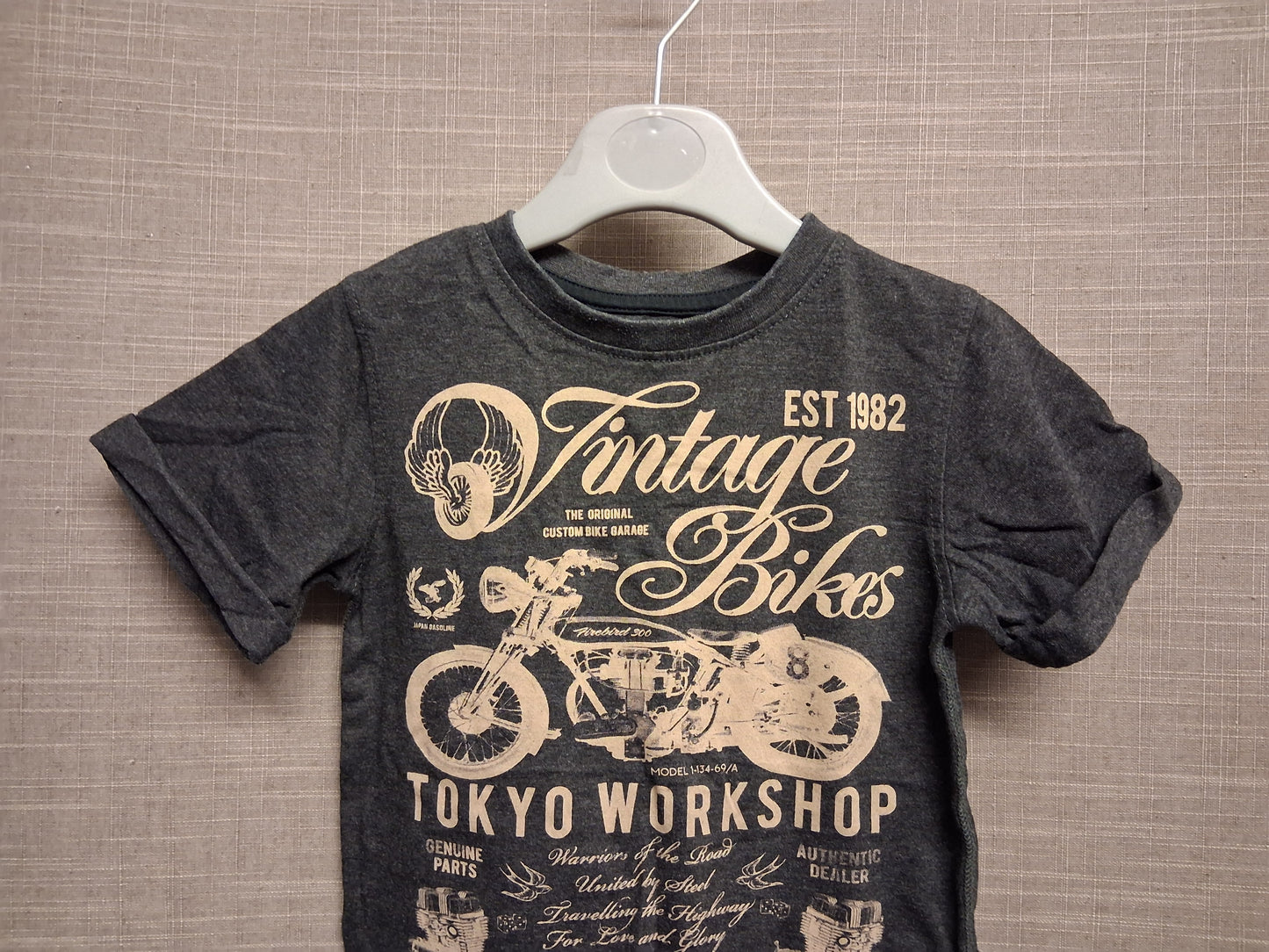 Next Boys 'Vintage Bikes' Graphic Print Short Sleeve T-Shirt Age 3 Years