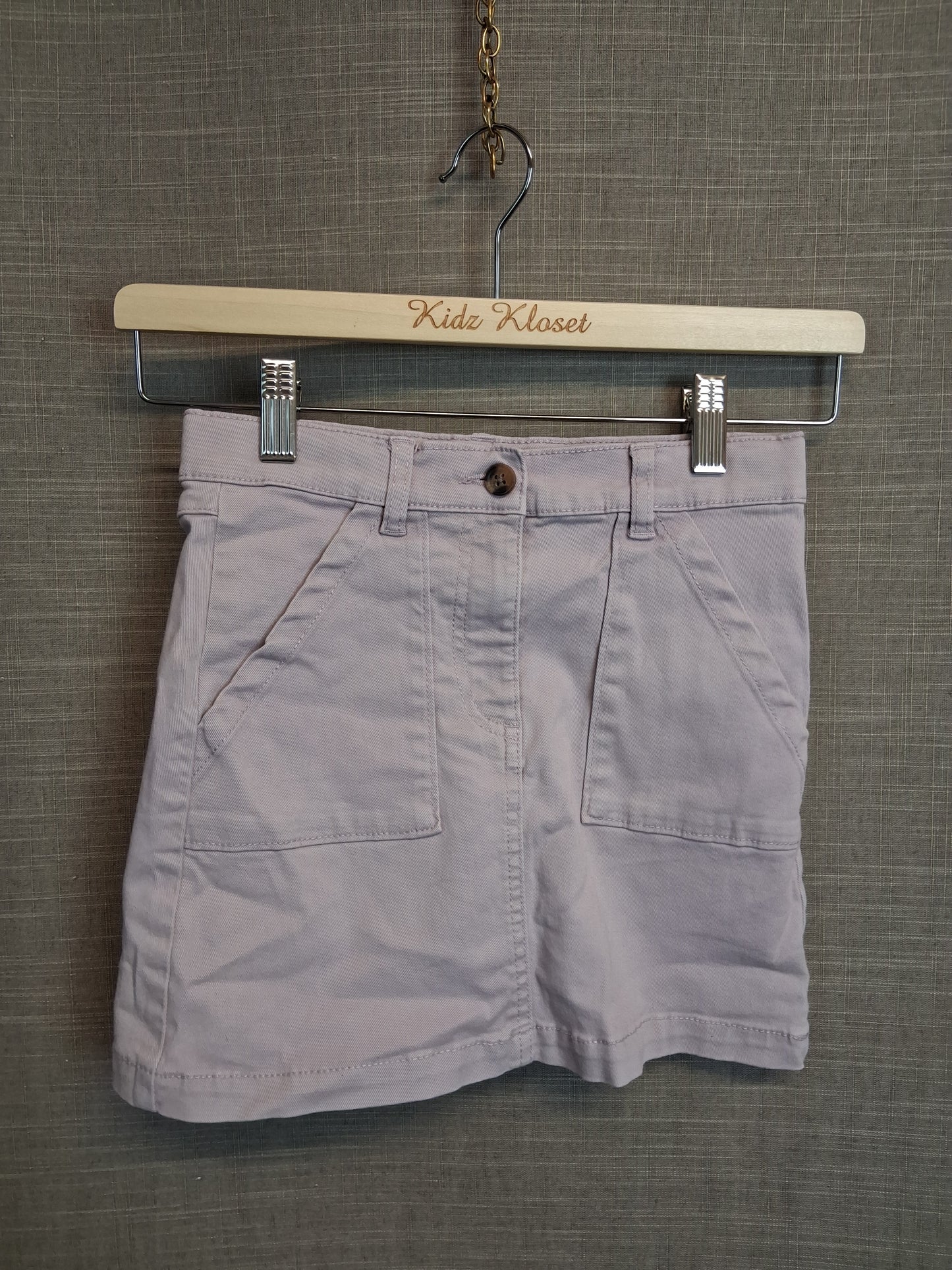 H&M Girls Lilac Denim Skirt Age 7-8 Years
