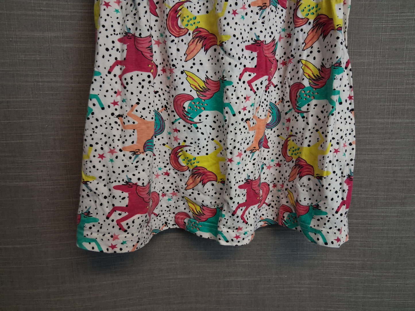 Studio Girls Multicolour Unicorn Theme Jersey Dress Cap Sleeve Age 5-6 Years