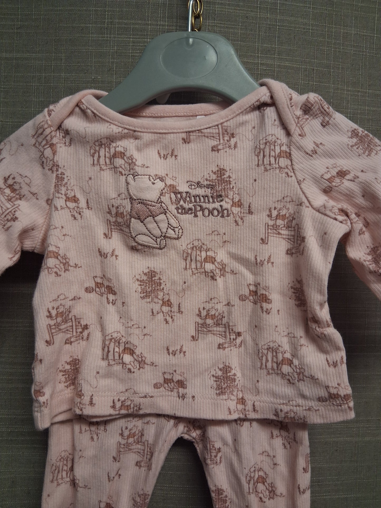 Disney Baby Girl Winnie the Pooh Pink 2 Piece Outfit Top & Trousers Age 0-3 Months