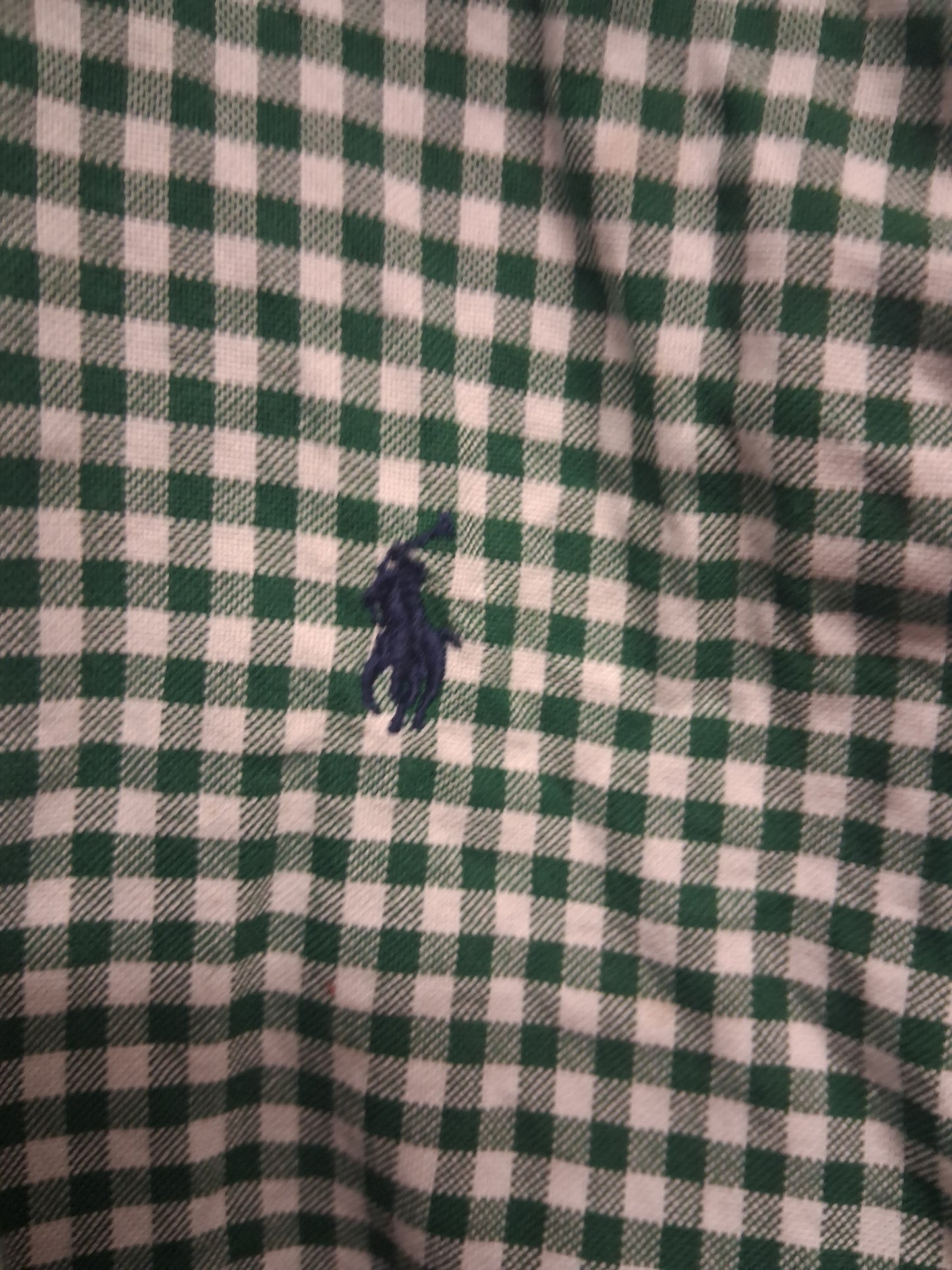 Ralph Lauren Green Check Long Sleeve Shirt Age 7 Years