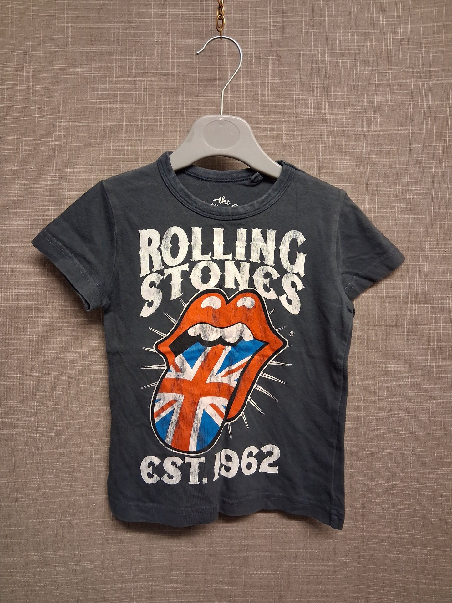 Next Boys Grey Rolling Stones Short Sleeve T-Shirt Age 18-24 Months