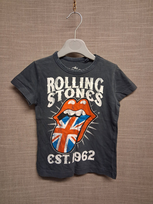 Next Boys Grey Rolling Stones Short Sleeve T-Shirt Age 18-24 Months