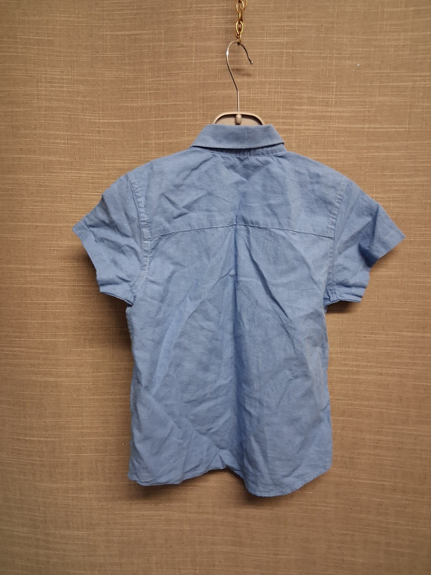 Next Boys Blue Linen Blend Short Sleeve Shirt Age 3 Years