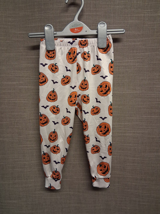 Shein Boys Halloween Pumpkin White Joggers Age 18-24 Months
