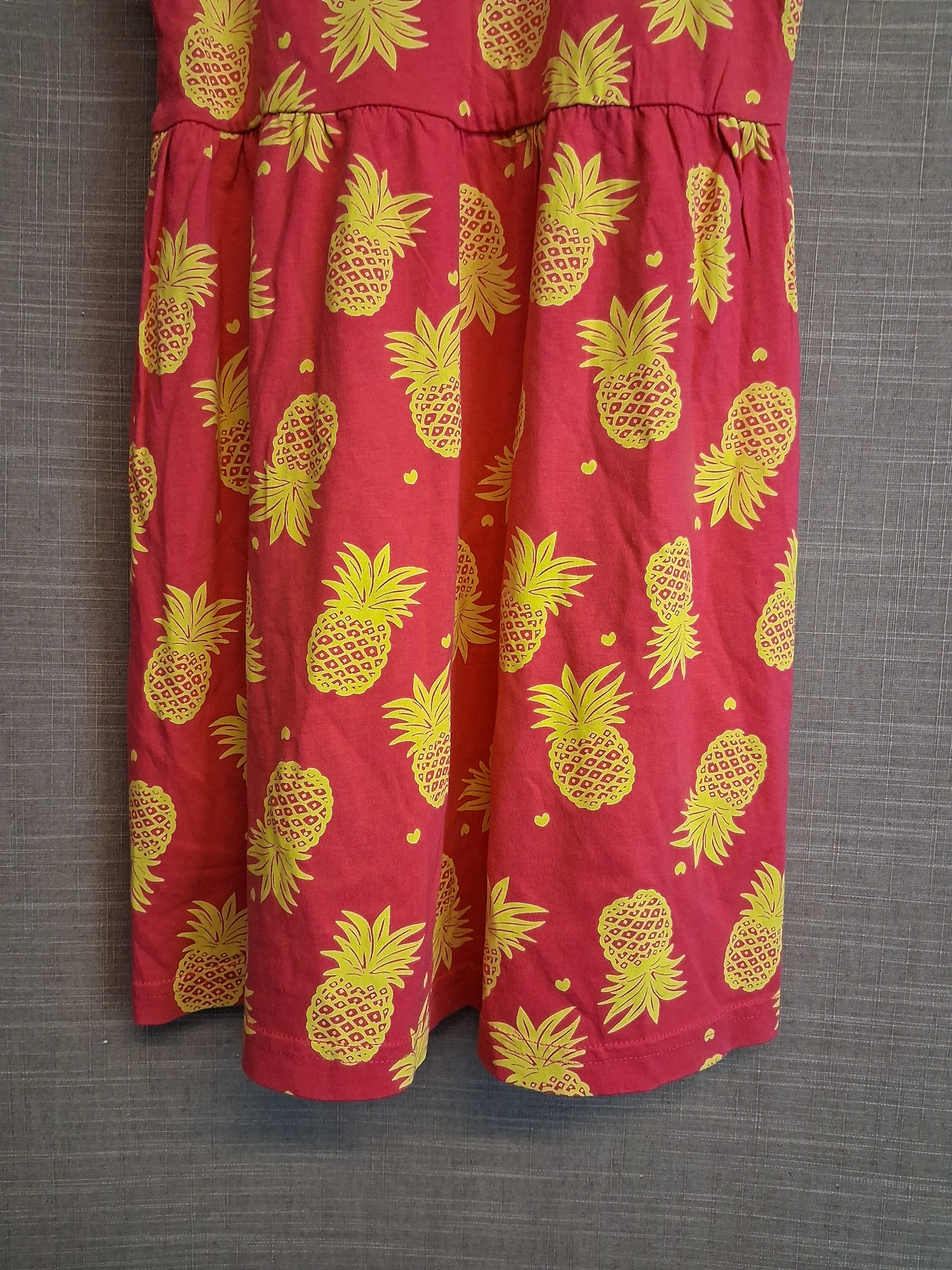 Bonprix Collection Girls Sundress Jersey Pink Pineapple Print Age 6-7 Years