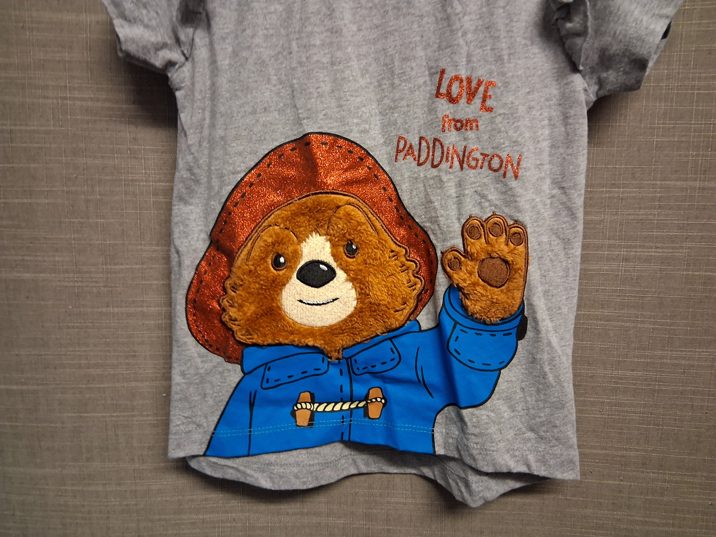 Character World Paddington Bear Grey T-Shirt Age 5 Years