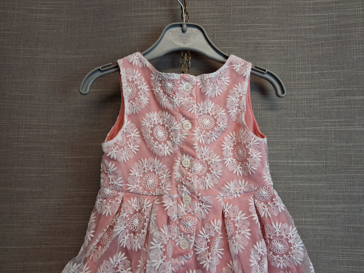 F&F Girls Pink Floral Sleeveless Dress Age 2-3 Years