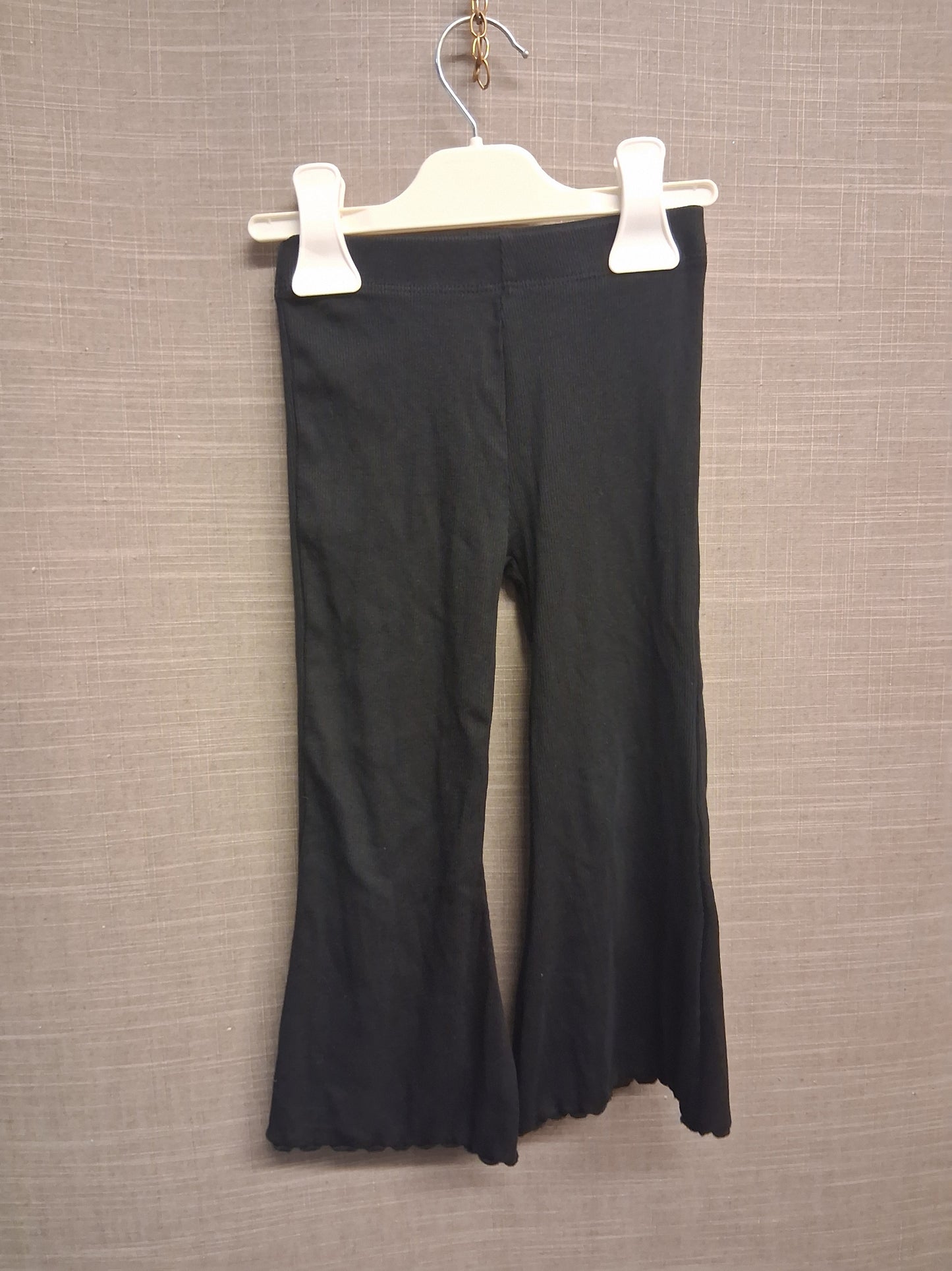 Next Leggings Bootcut Basic Black Stretchy Age 2-3 Years