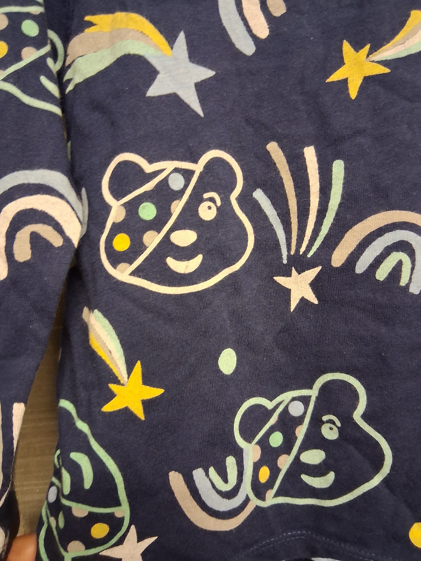 George Boys "Pudsey" Children in Need Pyjamas PJs 2 Piece Set Age 2-3 Years