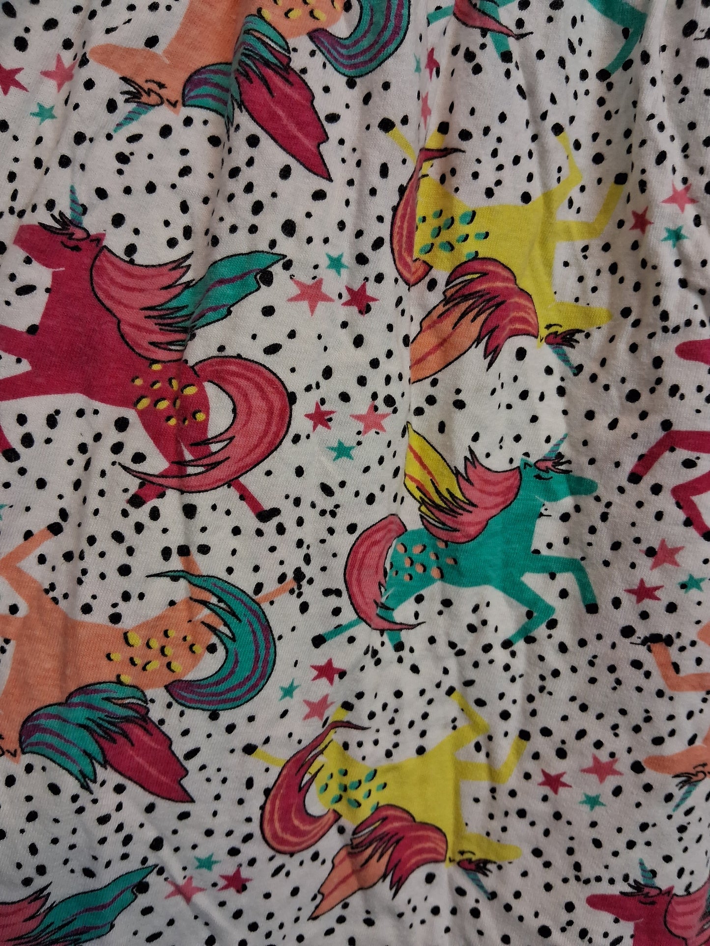 Studio Girls Multicolour Unicorn Theme Jersey Dress Cap Sleeve Age 5-6 Years