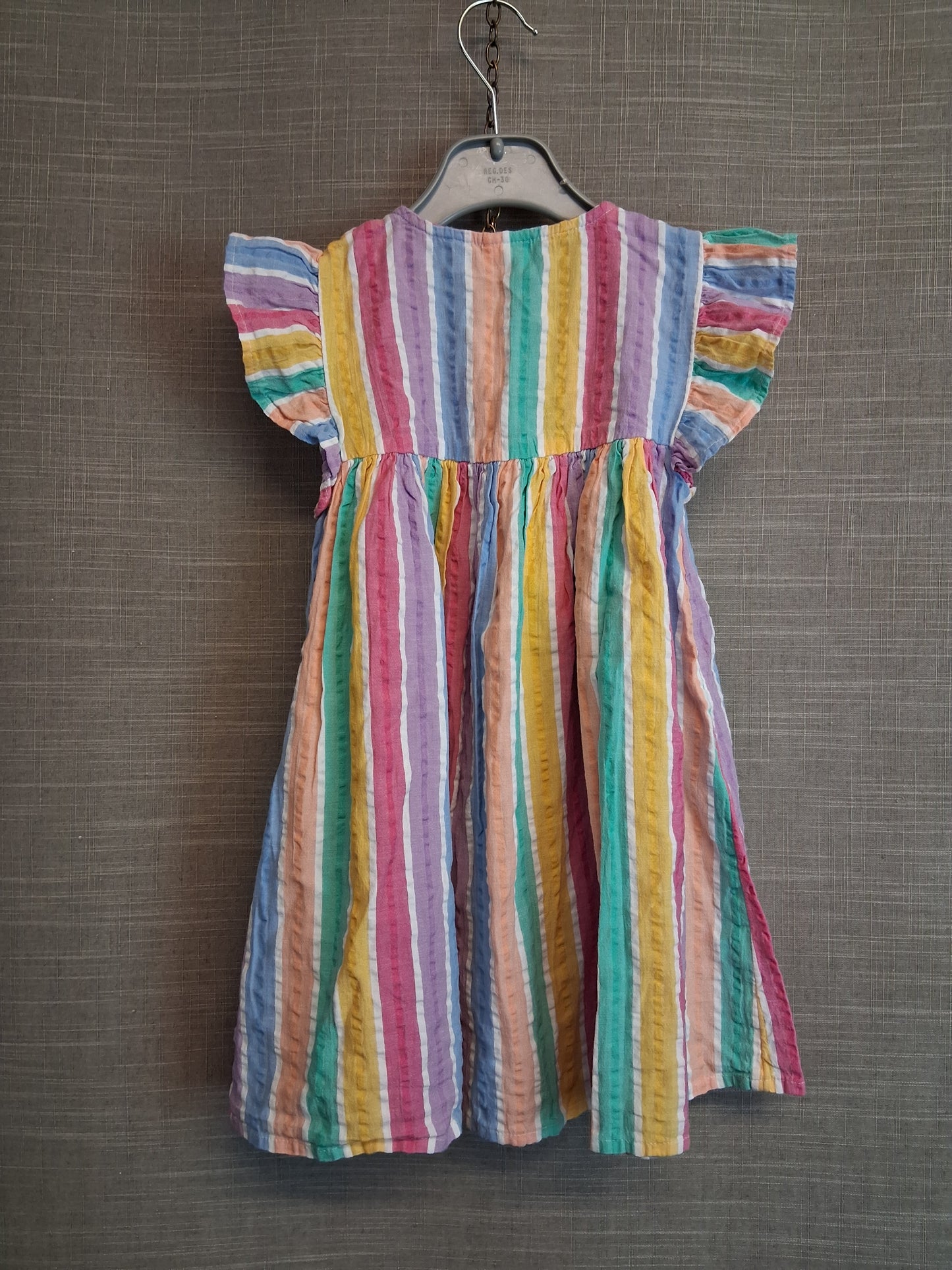 Next Girls Multicolour Striped A Line Dress Age 2-3 Years