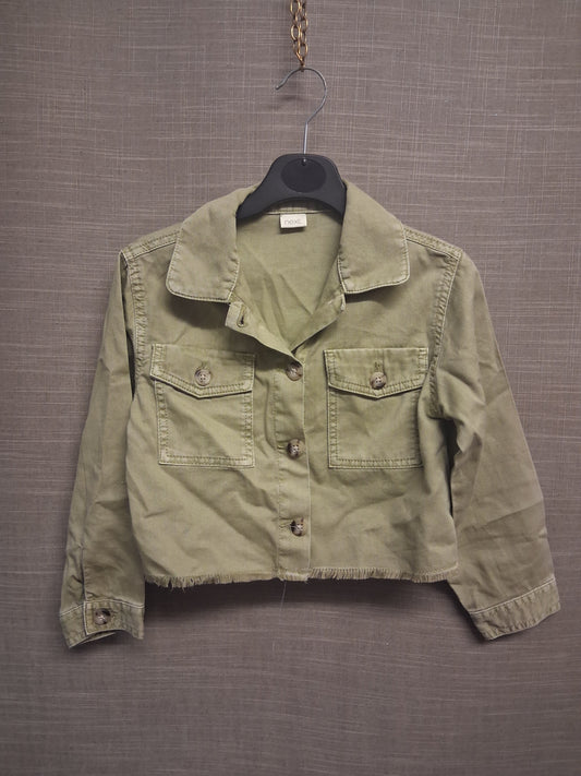 Next Girls Khaki Green Denim Jacket Lightweight Age 6 Years