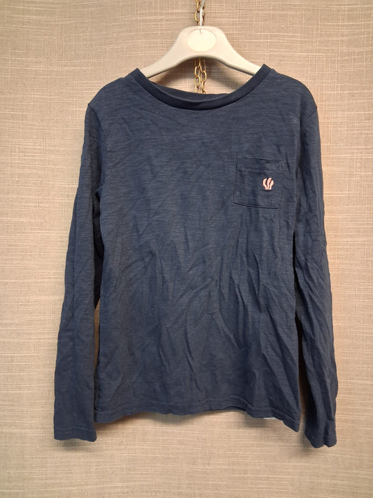 Fat Face Girls Navy Long Sleeve T-Shirt Age 6-7 Years