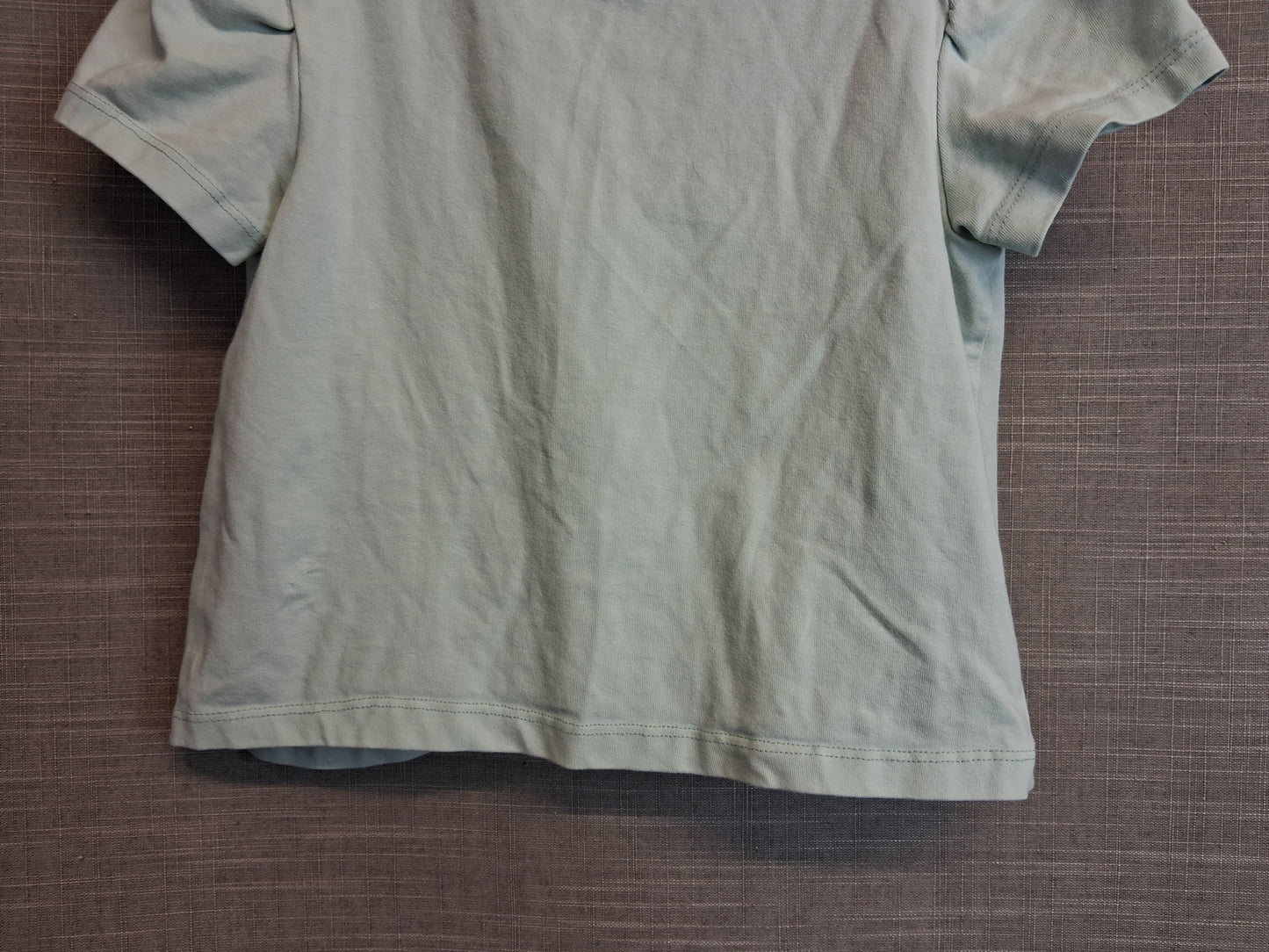 Next Girls Pale Green Sequin Crop Knot Front T-Shirt Short Sleeve Age 7 Years