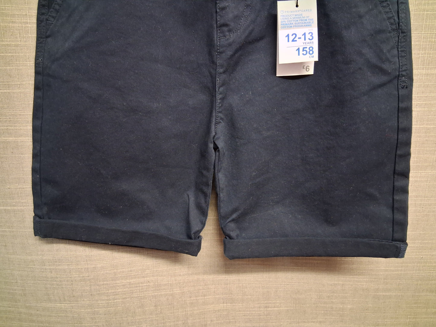 Primark Boys Blue Chino Short Age 12-13 Years New