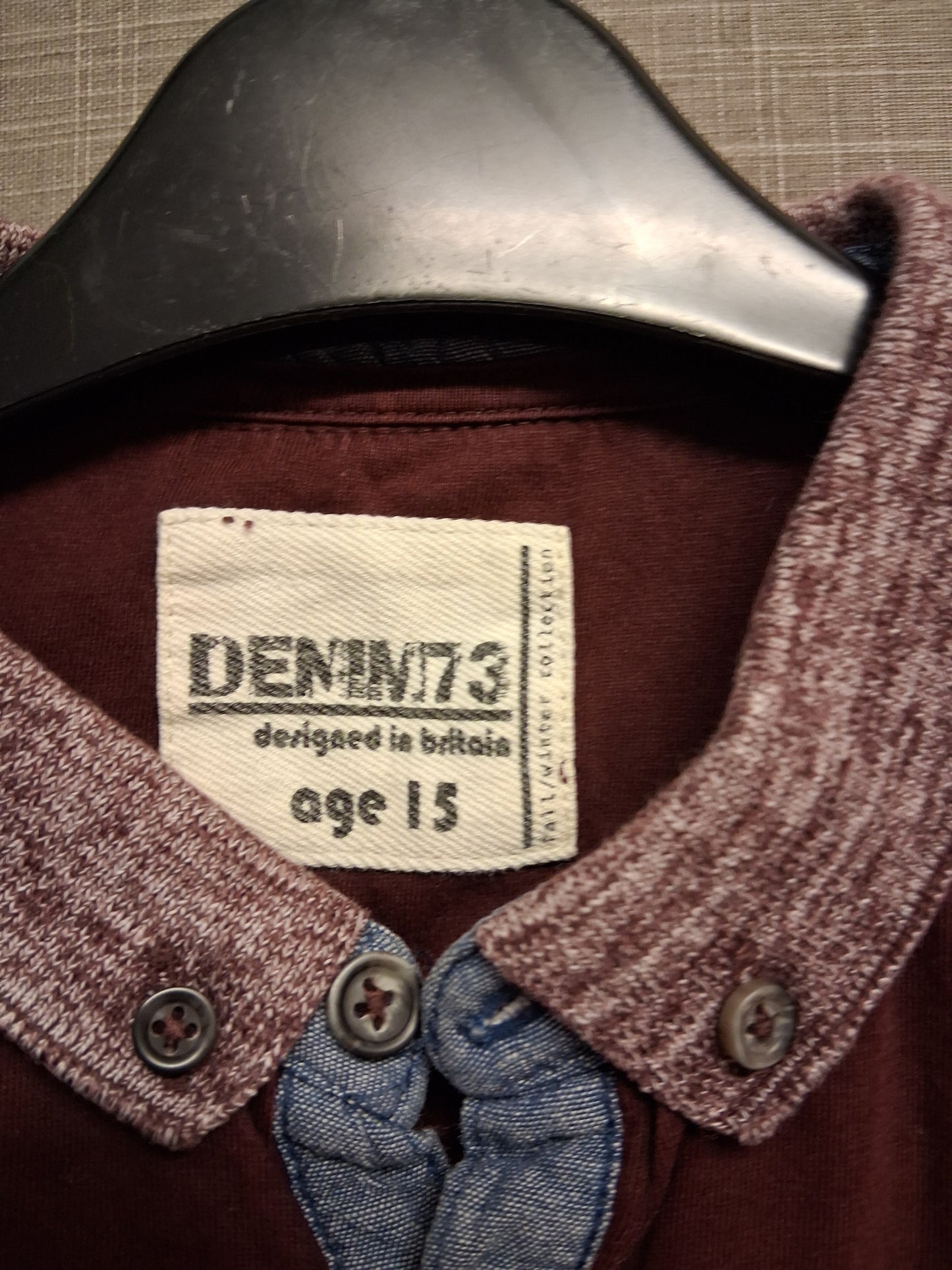 Matalan Boys Burgundy Short Sleeve Smart Polo T-Shirt Age 15 Years