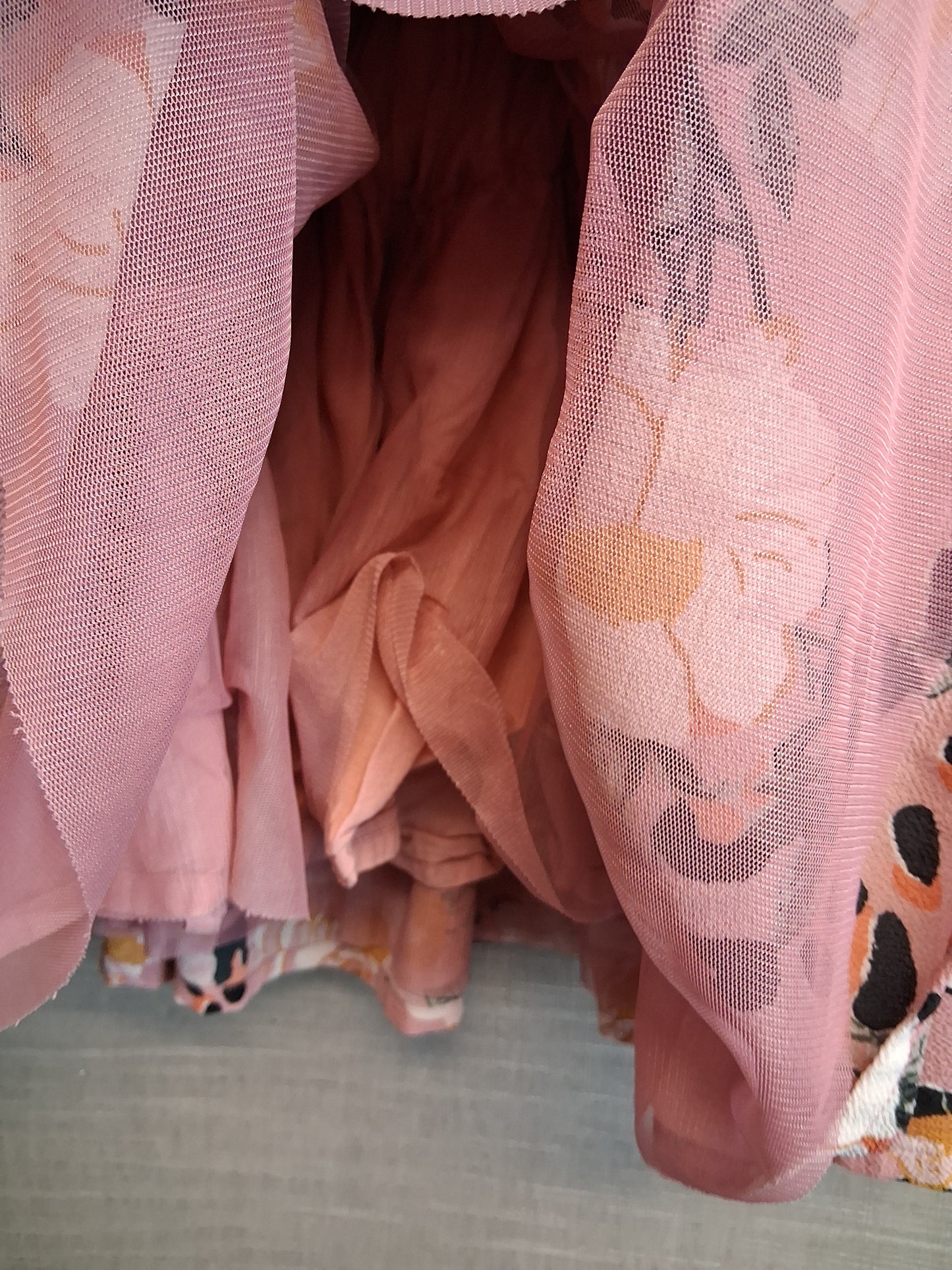 Angel & Rocket Pink Floral Skirt Age 7 Years Lined