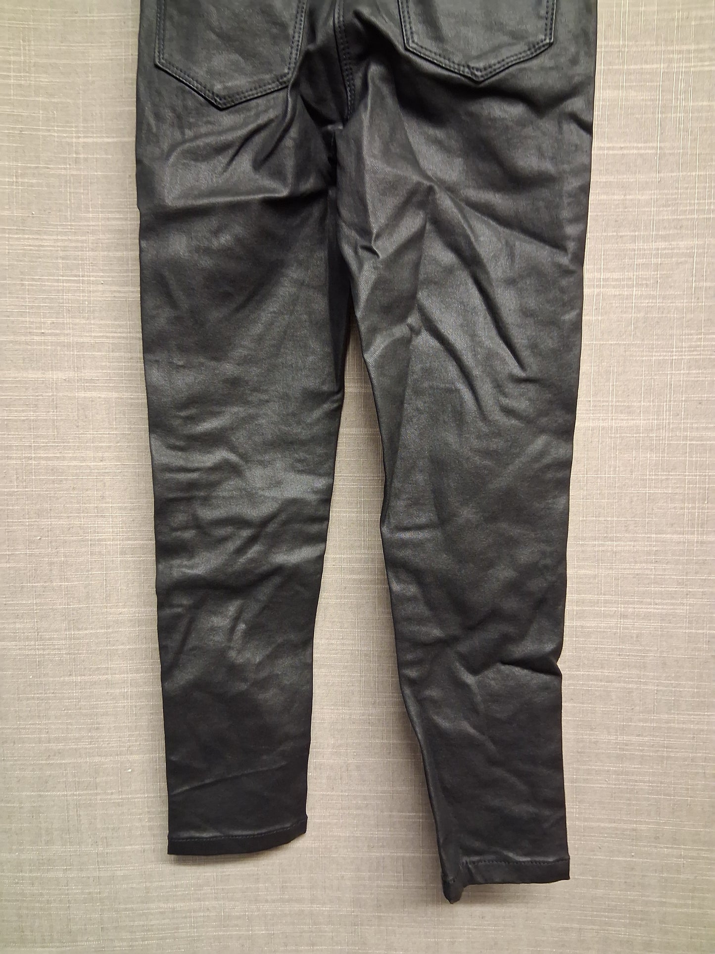 Next Girls Faux Leather Jeggings Black Age 7 Years