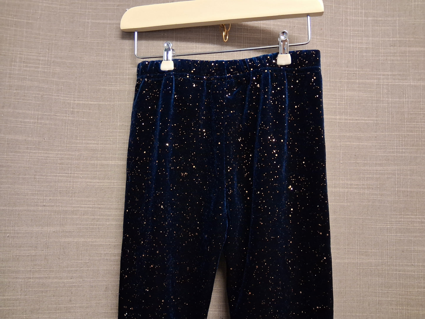 PepCo Girls Velour Navy Blue Glitter Leggings Age 6-7 Years New