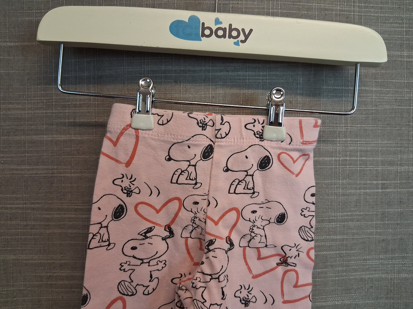 F&F Girls Snoopy Theme Pink Leggings Age 0-3 Months