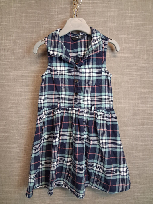 George Girls Check Multicolour Sleeveless Dress Age 3-4 Years