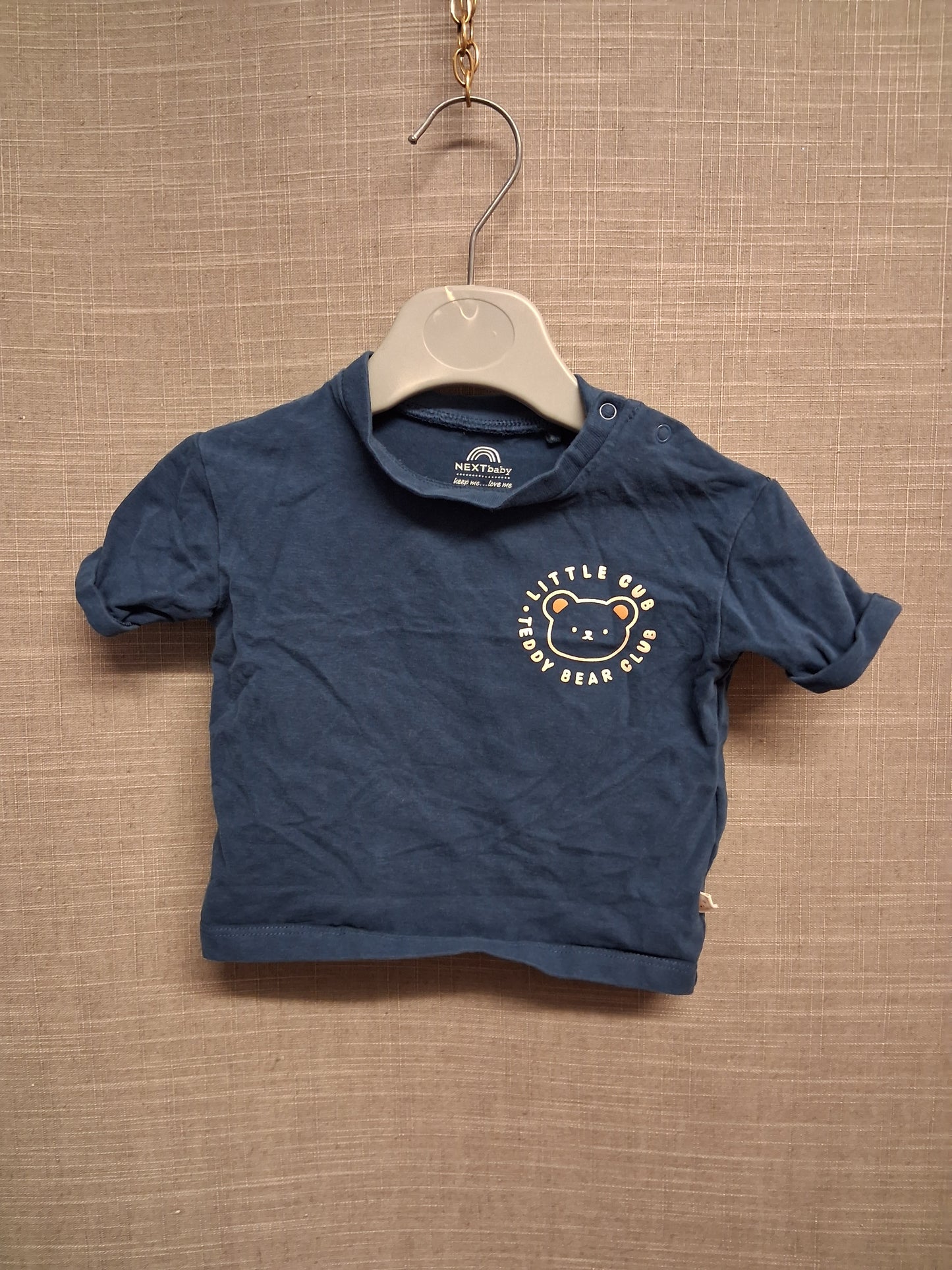 Next Boys Blue Jersey Short Sleeve T-Shirt Age 0-3 Months