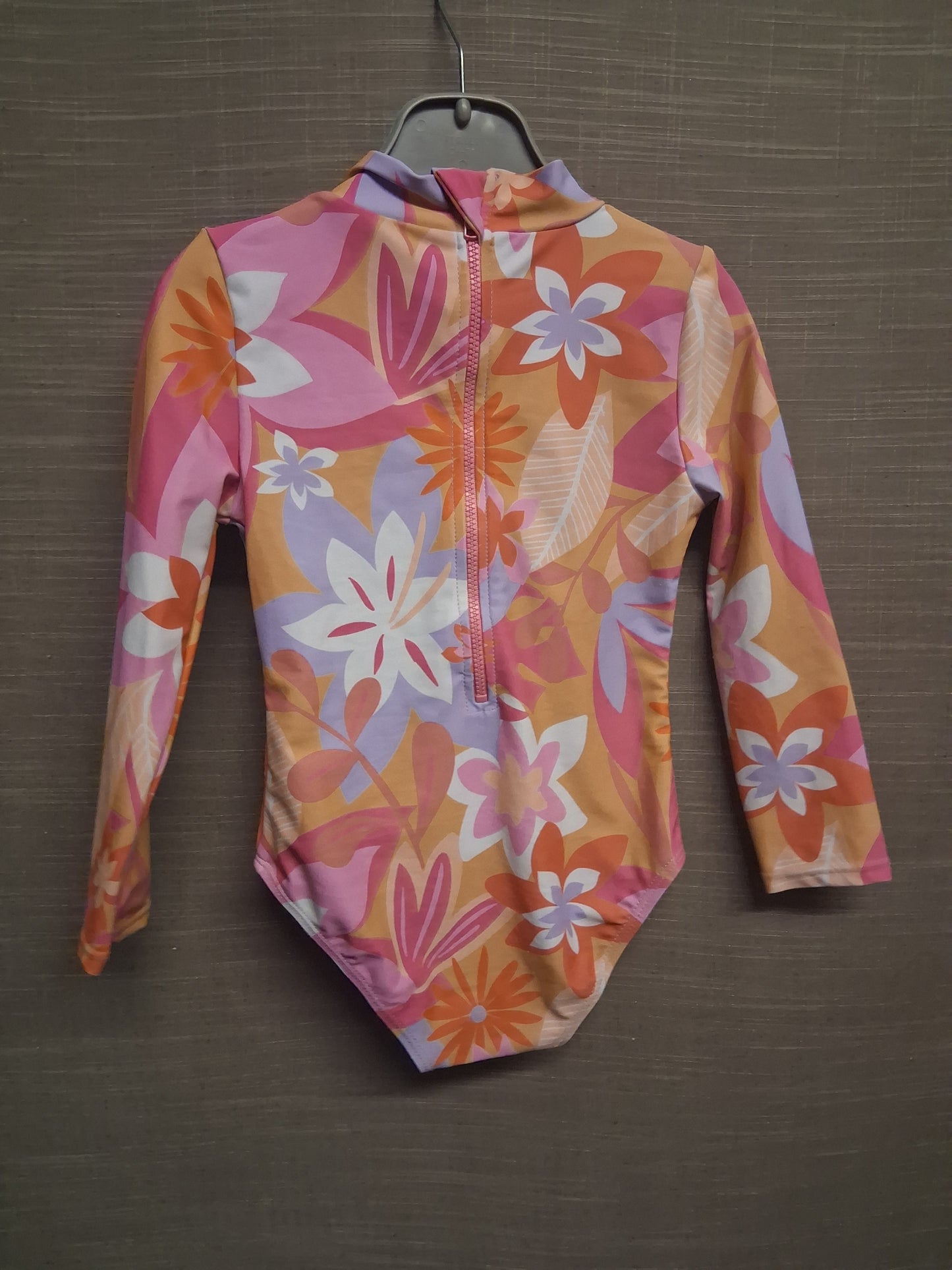 George Girls Multicolour Orange Floral Long Sleeve Swim Suit Age 2-3 Years