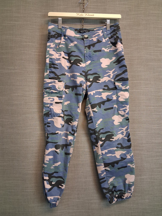 Select Girls Cargo Trousers Blue Mix Age 14 Years