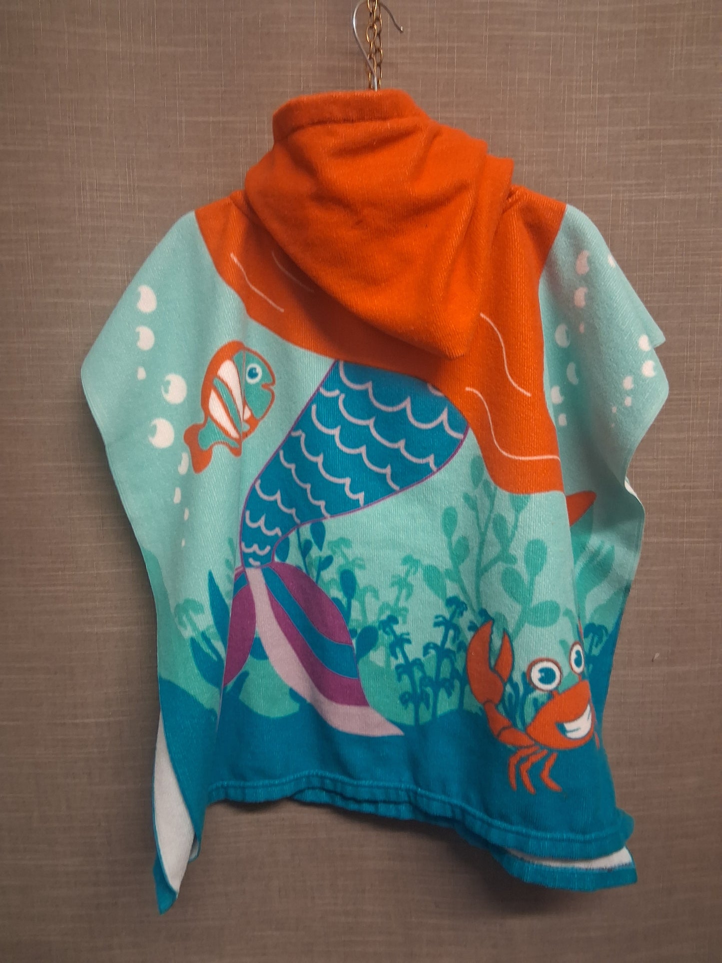 Girls Mermaid Theme Hooded Towel Age 3-5 Years