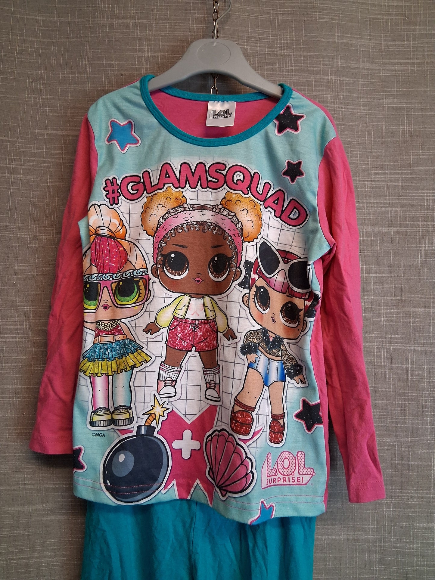 LOL Girls Pyjamas PJs Set 2 Piece Age 7-8 Years