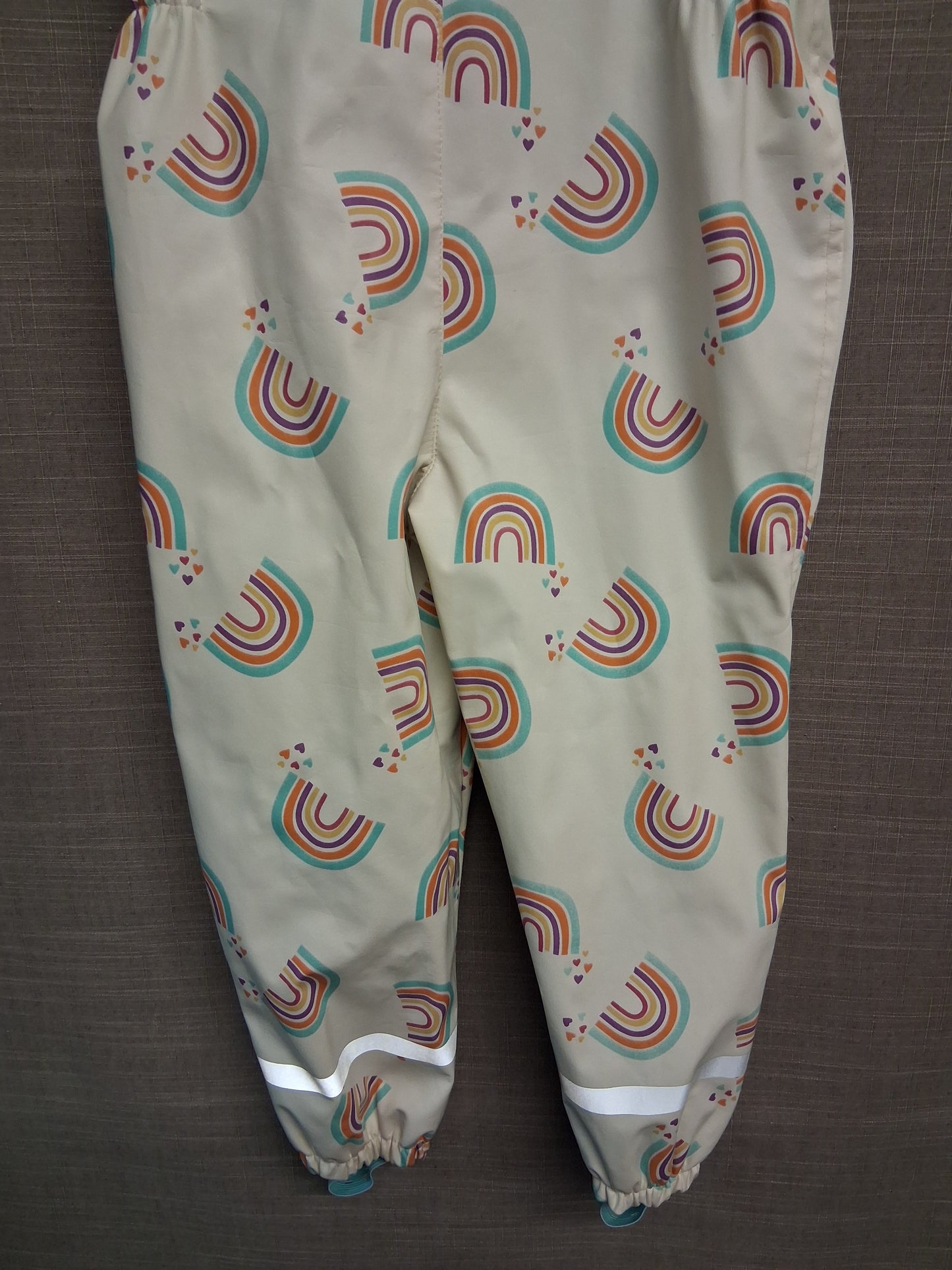 Primark Girls Rain/Snow Dungarees Trousers Waterproof Adjustable Straps Age 4-5 Years
