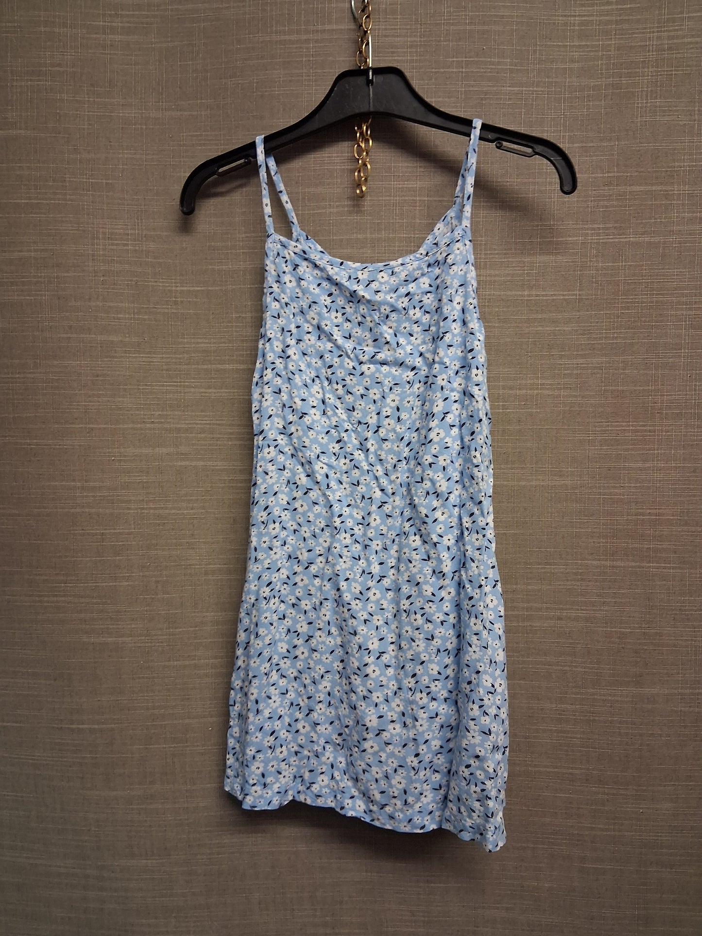 F&F Girls Blue Floral Sundress Button Front Lightweight Age 6-7 Years
