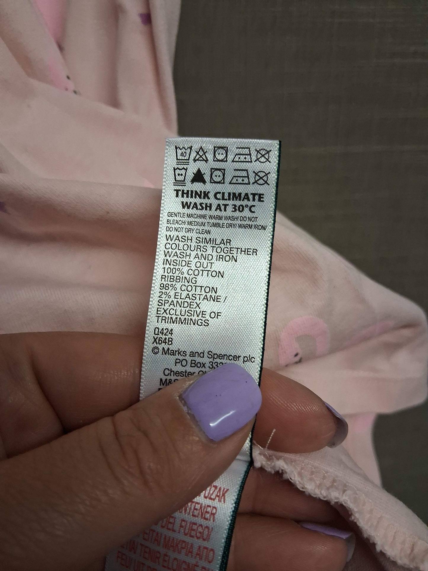 Marks & Spencer Pink Flamingo T-Shirt Dress Age 4-5 Years