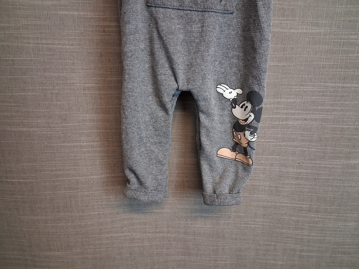 Disney George Mickey Mouse One Piece Romper Grey Age 6-9 Months
