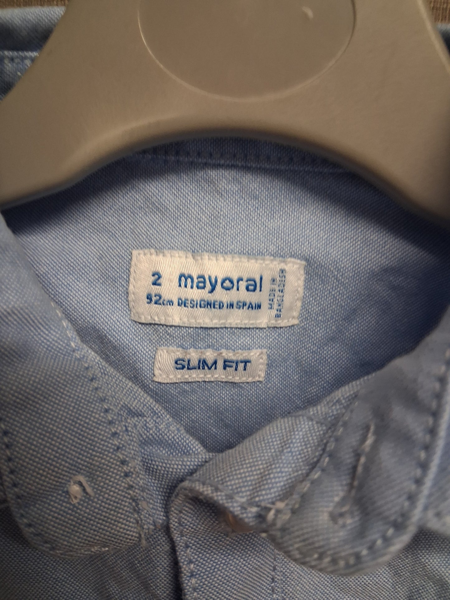 Mayoral Boys Blue Chambray Denim Shirt Age 2 Years