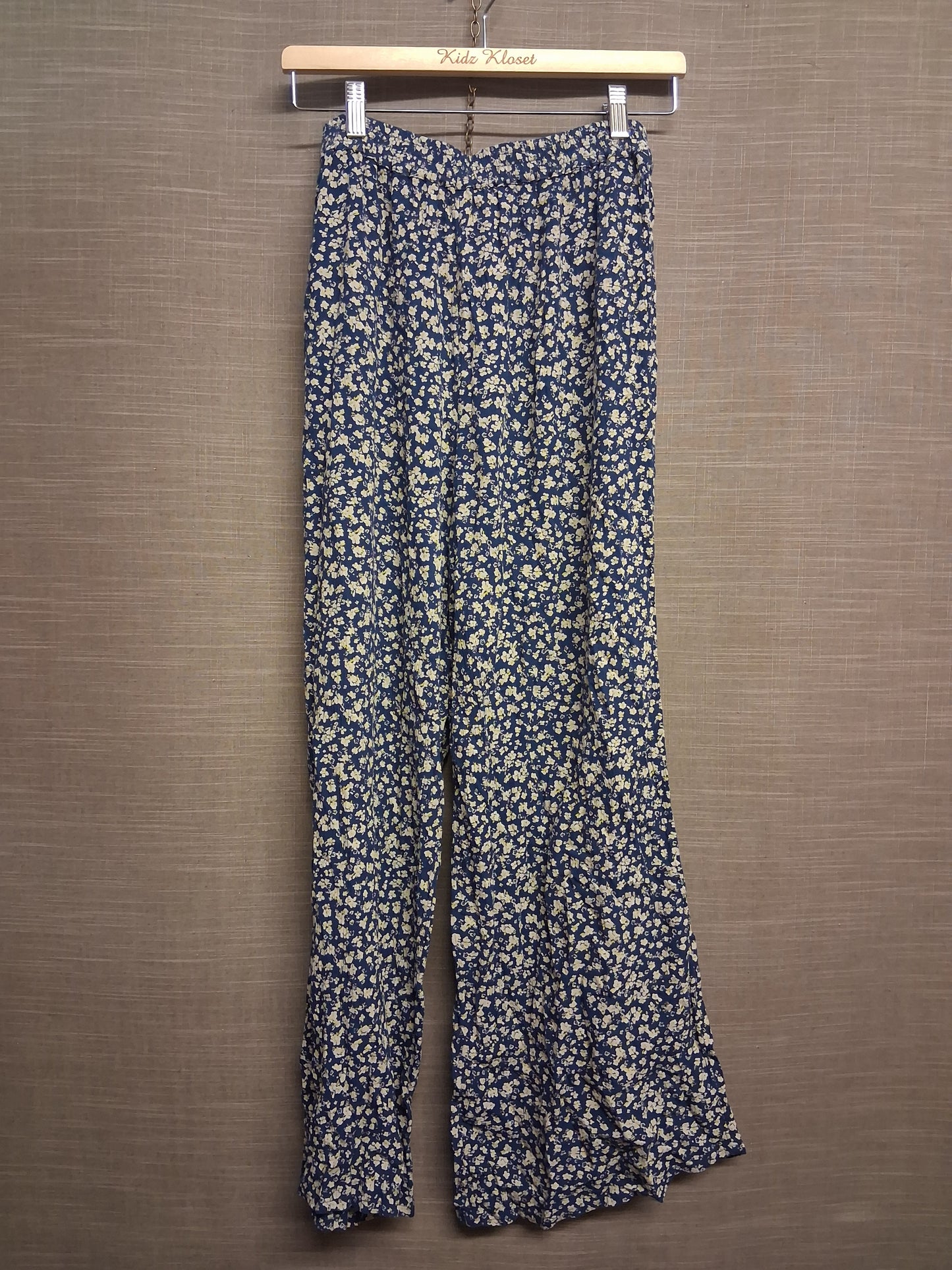 Next Girls Blue White Floral Wide Leg Summer Trousers Age 16 Years