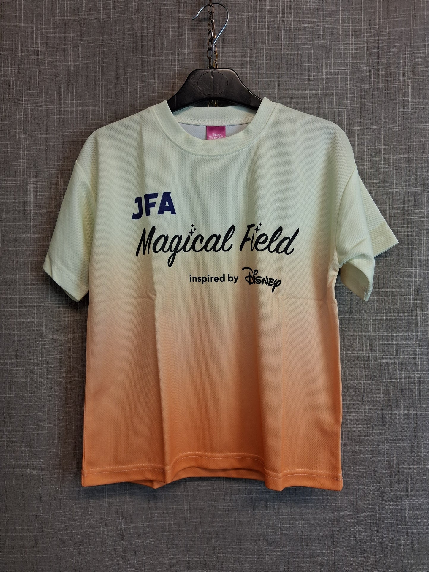 Disney Prince T-Shirt Short Sleeve 7-8 Years Orange Ombre Print on Back