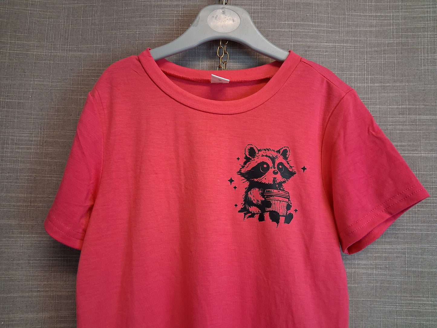 Shein Girls Pink Cute but Feral T-Shirt Age 7 Years Short Sleeve