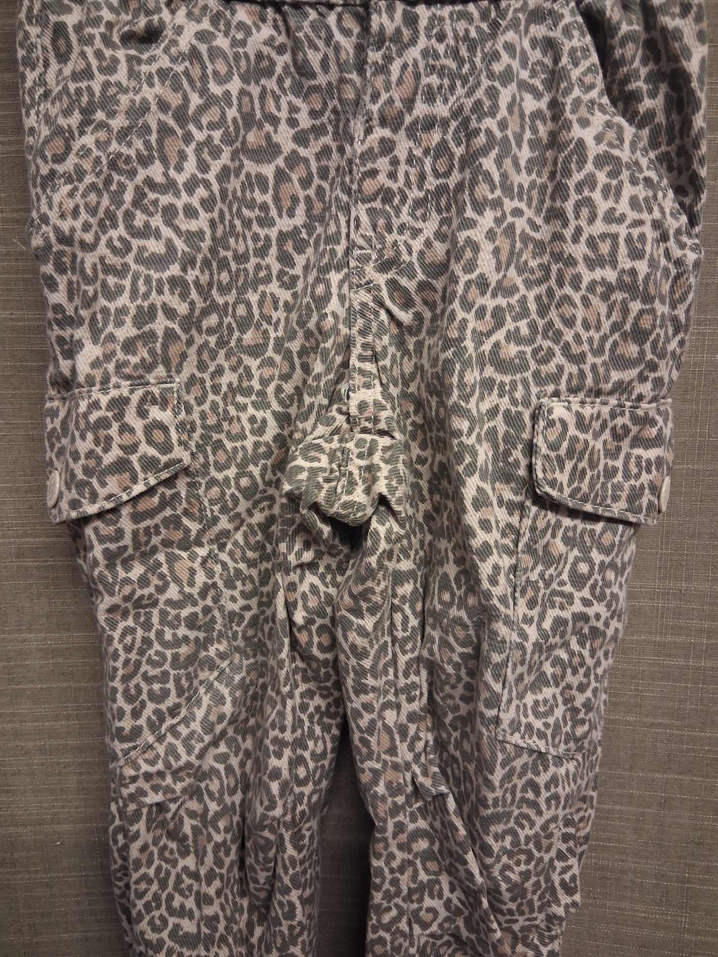 Marks and Spencer Animal Print Beige Cargo Jeans Age 2-3 Years