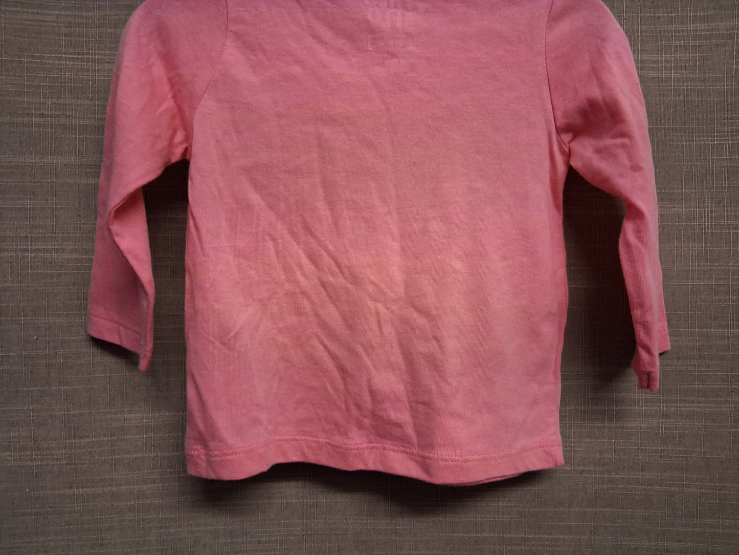 F&F Girls Pink Long Sleeve Smiley Face T-Shirt Age 3-6 Months