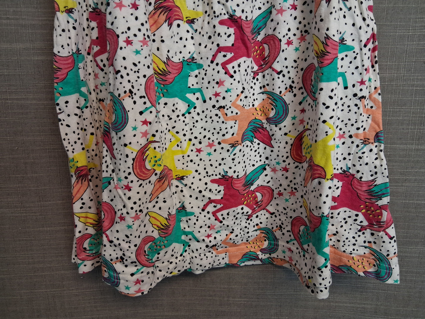 Studio Girls Multicolour Unicorn Theme Jersey Dress Cap Sleeve Age 5-6 Years