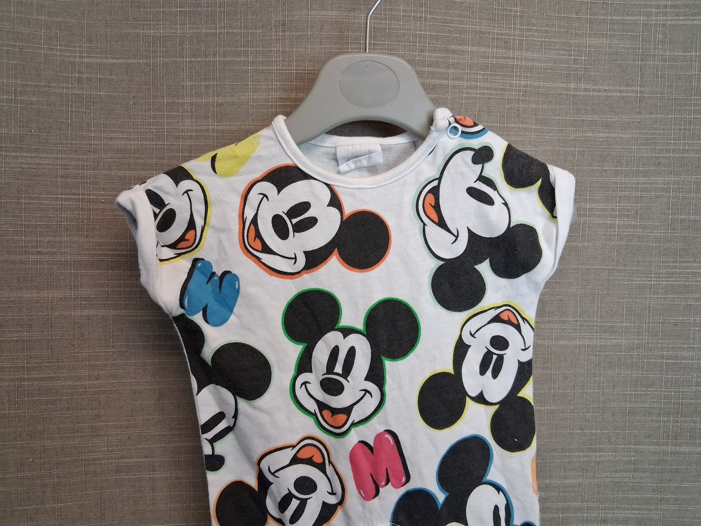 Disney Boys Mickey Mouse Romper Shorts Sleepsuit Multicolour Age Newborn