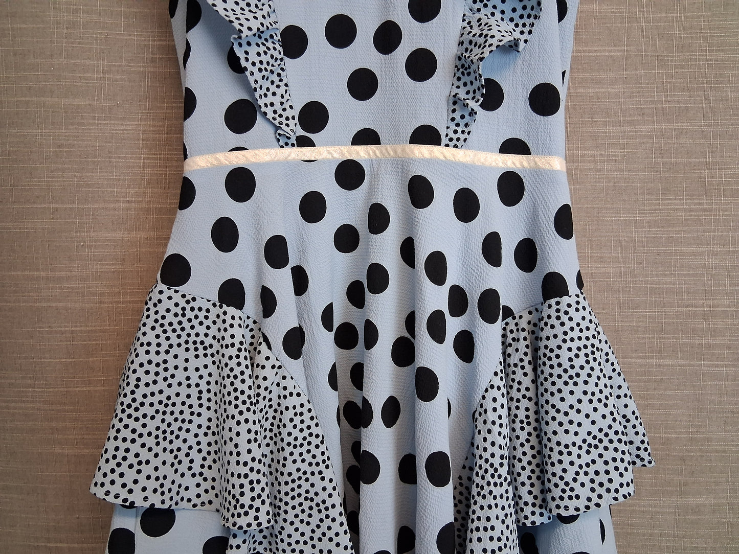 Monsoon Girls Blue Spotty Sleeveless Age 9 Years